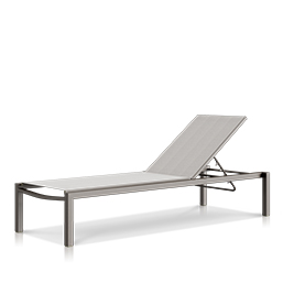Armless Chaise Tex Gray Frame / Cloud Duo Sling